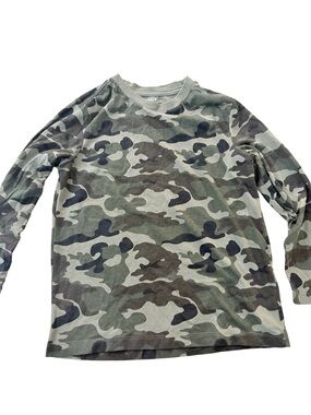 Old Navy Kids Long Sleeve Camo Tee - Green